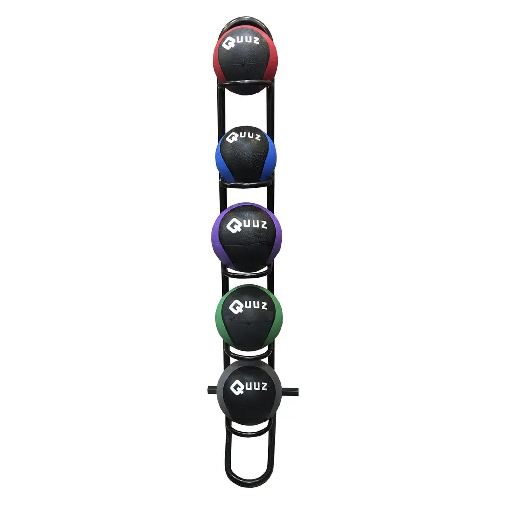 COMBO DE 5 MEDICINE BALL CON PIQUE (1, 2, 3, 4 Y 5KG) + RACK
