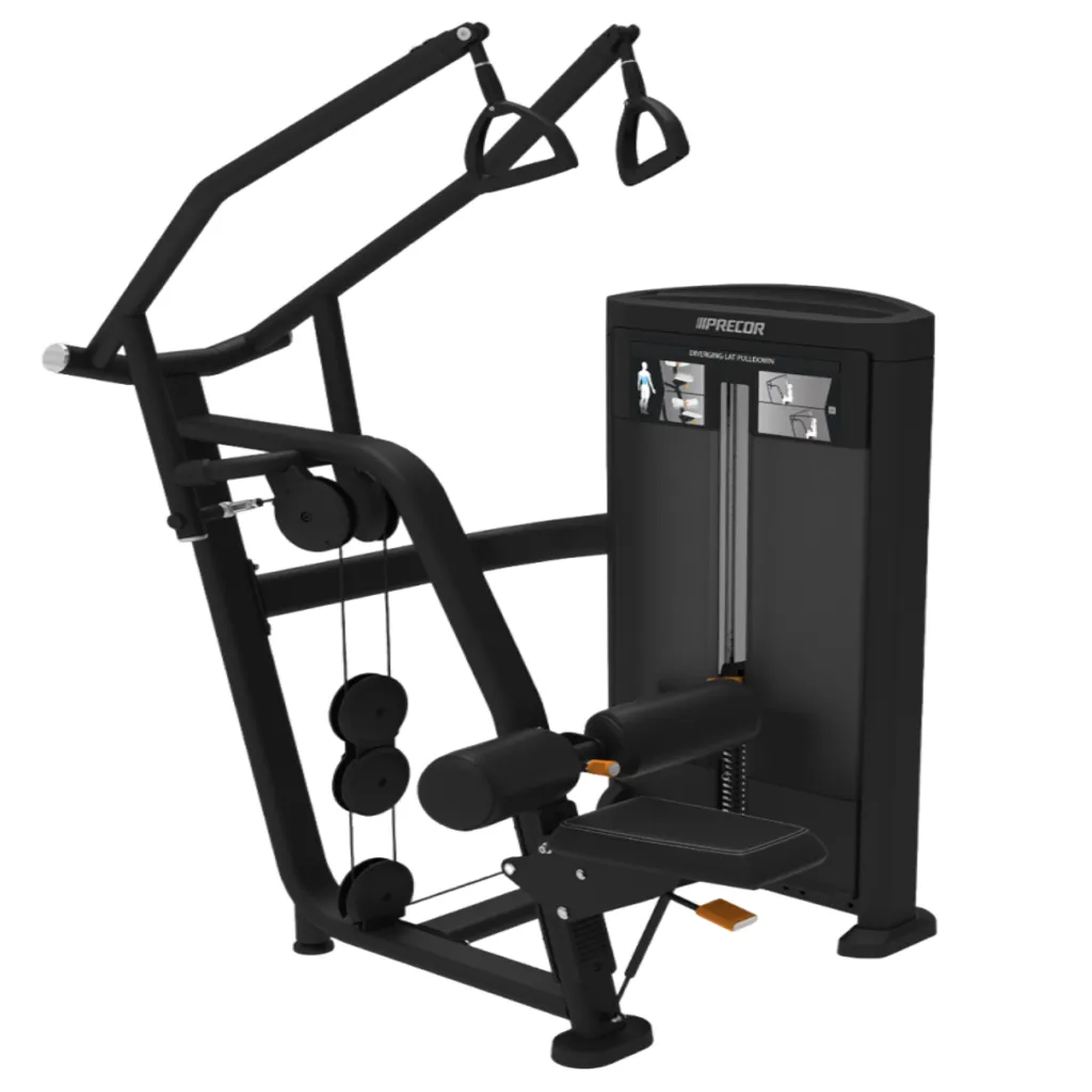 DIVERGING LAT PULLDOWN W/BLACK UPHOLSTERY (PWRS314BKPTGBLKP)