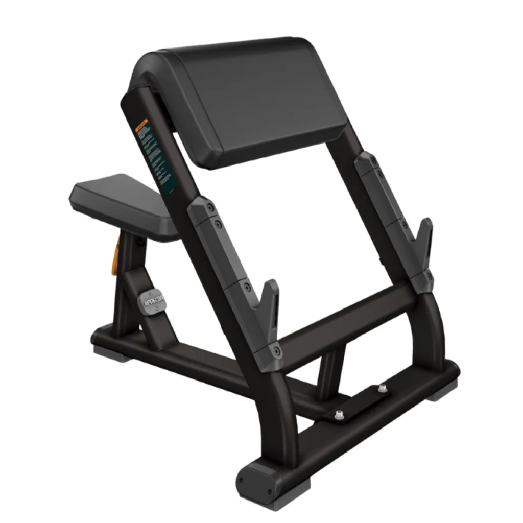 PREACHER CURL BENCH W/BLACK UPHOLSTERY (PWSDBR202BKPBLK)